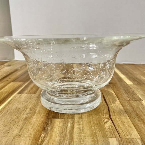 Southern Living At Home Tiny Bubbles Collection Centerpiece Clear Glass Bowl - Picture 3 of 10